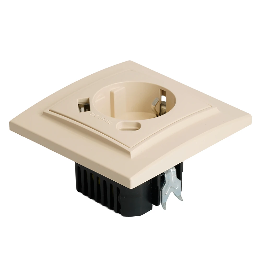 Розетка 1-местная с/з STEKKER, PST16-9016-02, 250В, 16А с USB+ type C, серия Эрна, слоновая кость 50077 4