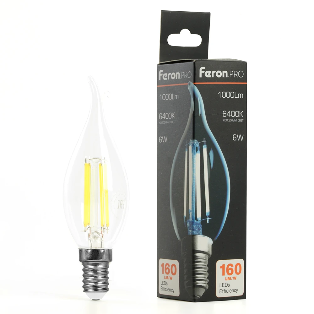 Лампа светодиодная Feron.PRO LB-1216 Свеча на ветру E14 6W 175-265V 6400K 51264 7