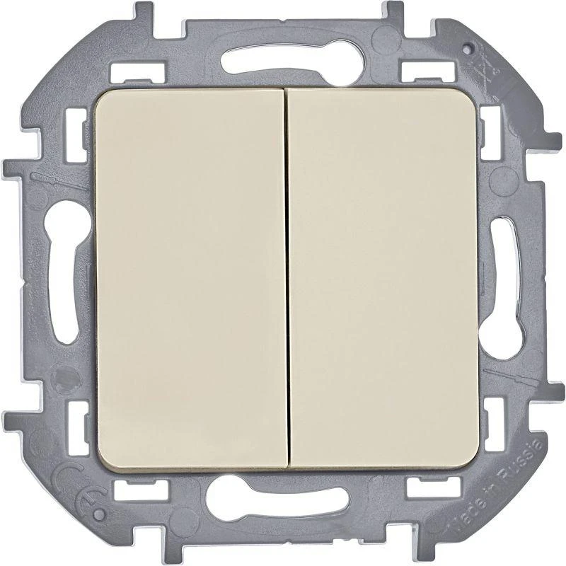 Выключатель 2-кл. Inspiria 10А IP20 250В 10AX механизм сл. кость IEK 673621 4