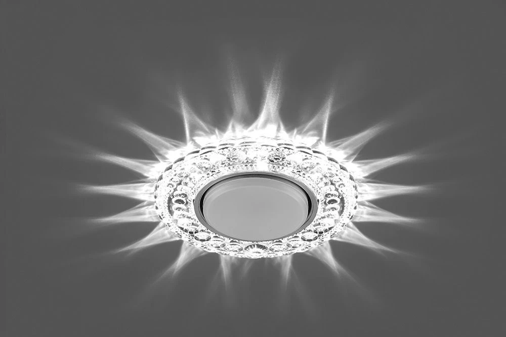Светильник встраиваемый с белой LED подсветкой Feron CD4024 потолочный GX53 без лампы прозрачный 29538 3