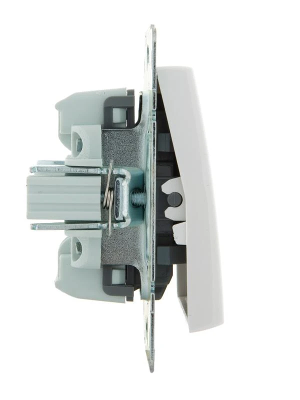 Переключатель проходной 1-кл. СП Rain IP20 механизм бел. LEZARD 703-0288-105 3