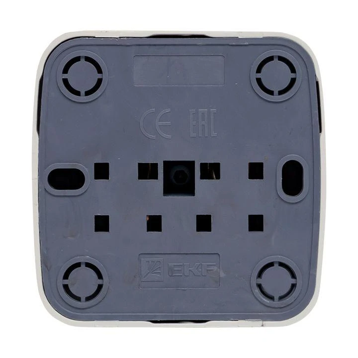 Розетка 1-м ОП Минск 16А IP20 с заземл. бел. Basic EKF EGR16-028-10 5