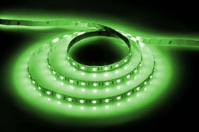 Лента светодиодная, 60SMD(5050)/м 14.4Вт/м 12V 5м зеленый на белом, LS606 27761