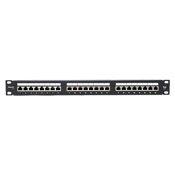 Патч-панель 19дюйм 1U кат.5E STP полн. экранир. 24 порта RJ45 Dual IDC с органайзером TERACOM PRO EKF TRP-PPNL-5ESTP-1U24 1