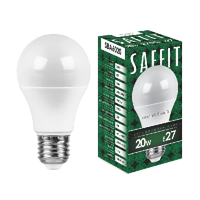 Лампа светодиодная SAFFIT SBA6020 Шар E27 20W 230V 2700K 55013