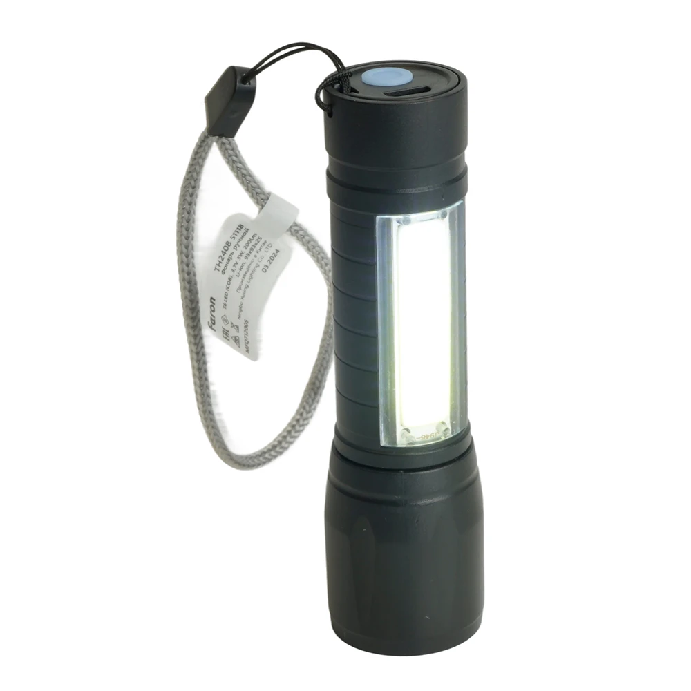 Фонарь ручной Feron TH2408 с аккумулятором USB ZOOM 51118 4
