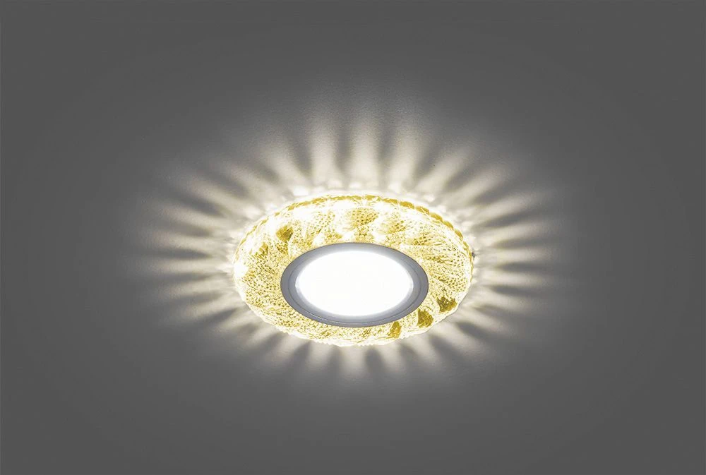 Светильник встраиваемый с белой LED подсветкой Feron CD907 потолочный MR16 G5.3 желтый 28978 1