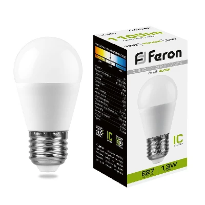 Лампа светодиодная Feron LB-950 Шарик E27 13W 175-265V 4000K 38105