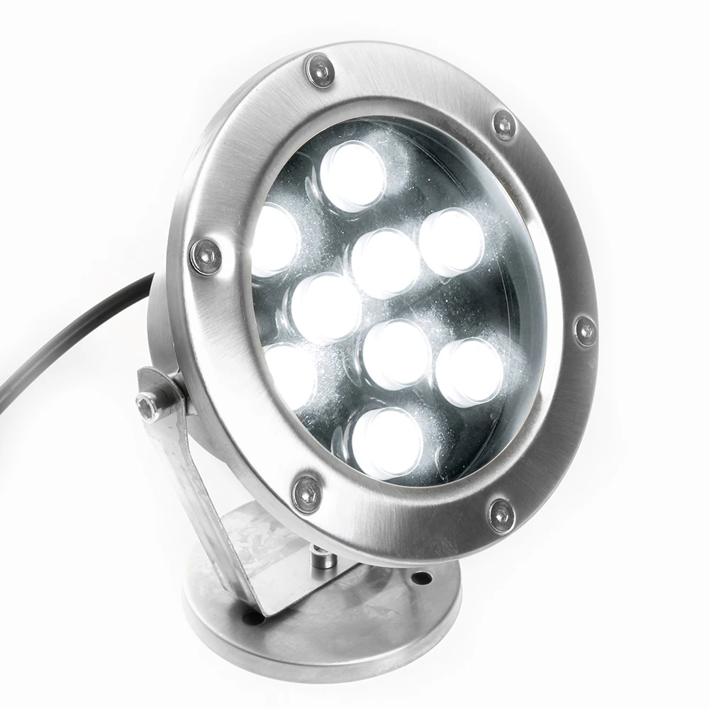 Светодиодный прожектор подводный Feron LL-824, 9W, AC24V, низковольтный, 6400K, металлик, 140*80*160mm, IP68 48458 7