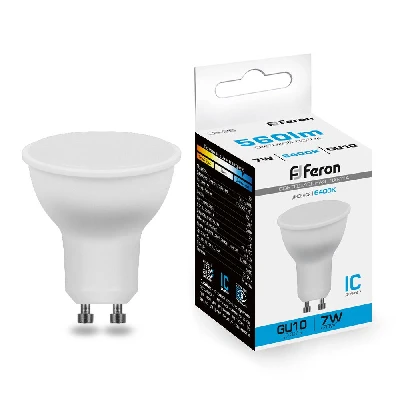 Лампа светодиодная Feron LB-26 GU10 7W 175-265V 6400K 25291