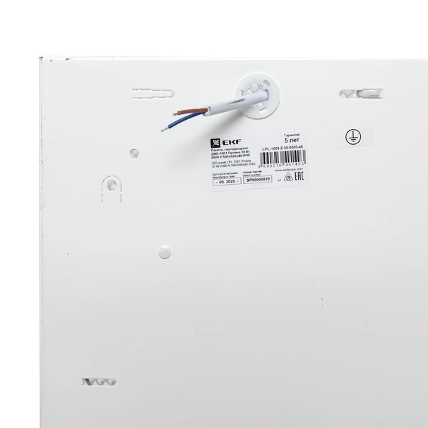 Светильник светодиодный ДВО-1001 30Вт 4000К IP40 595х595х40 призма панель EKF LPL-1001-Z-30-4000-40 4
