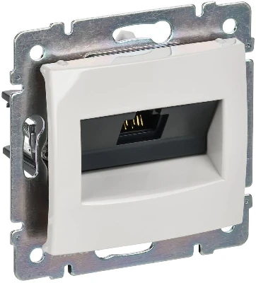 Розетка компьютерная 1-м СП Valena RJ45 UTP механизм бел. (DIY-упак.) IEK 694286
