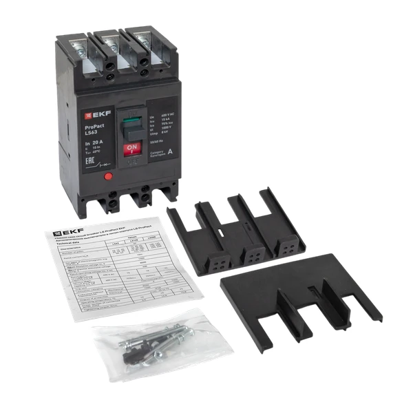 Выключатель автоматический 3п 20А 15кА LS63 ProPact EKF mccb-63-15-3-20-ls 1