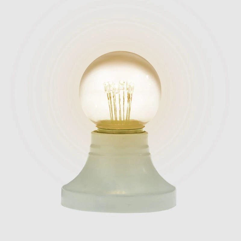 Лампа светодиодная 1Вт шар d45 6LED прозрачная тепл. бел. E27 эффект лампы накаливания Neon-Night 405-126 2