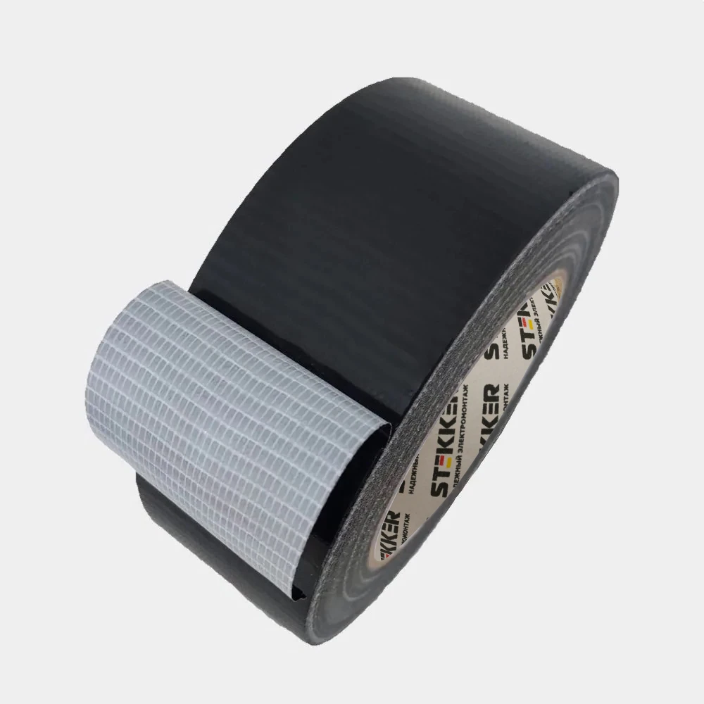 Армированная клейкая лента STEKKER INTP4-01748-40 0,17*48 мм, 40м, на тканевой основе, черный 50082 4