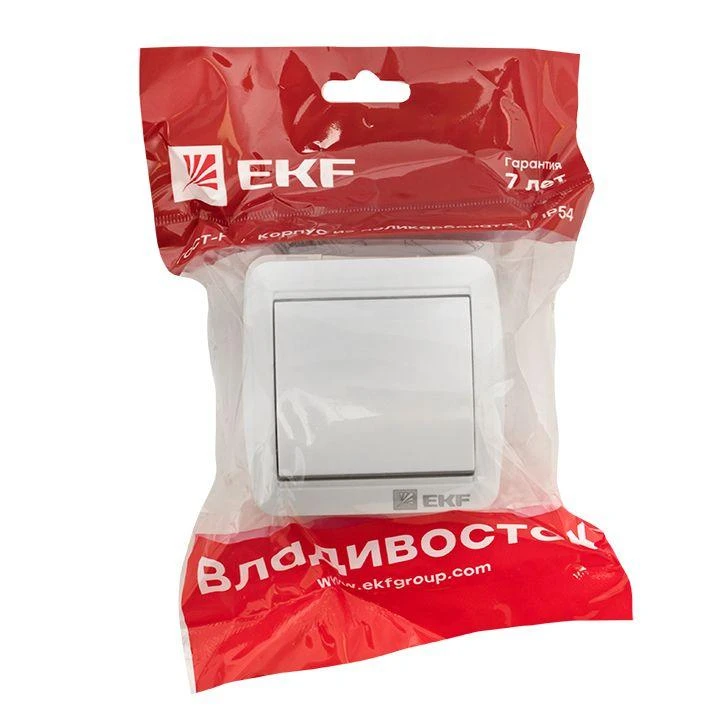 Выключатель ОП Владивосток кнопочный 10А IP54 сер. PROxima EKF EQR16-026-30-54 2