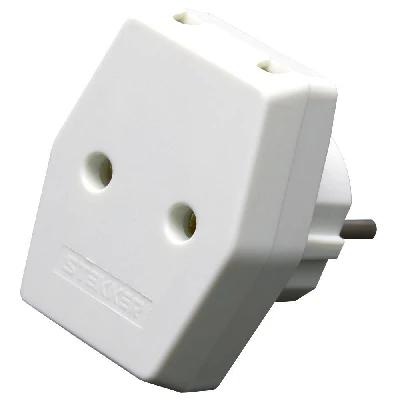 Разветвитель сетевой 3-местный компактный б/з STEKKER ADP10-16-20, 250В, 10A, IP20, белый 39006