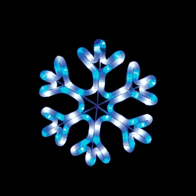 Световая фигура 230V 2м LED белый+синий, 24 LED/1м,  4.8W, 20mA, IP 44,  шнур 1м х1мм, LT001 26805