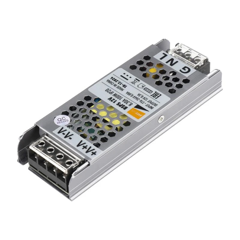 Блок питания для светодиод. ленты BSPS 100Вт 8.3А 12В IP20 метал. JazzWay 5024342 6