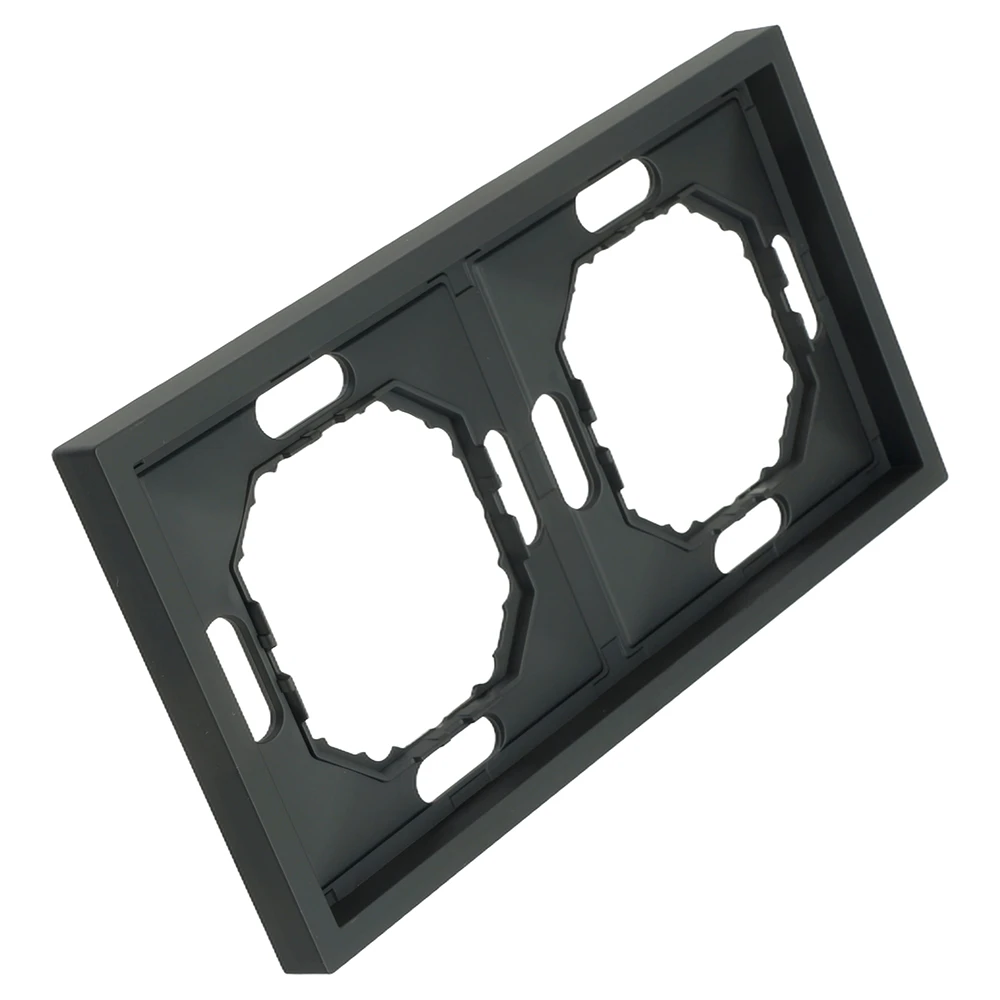 Рамка STEKKER, PFR00-5002-05 2-местная, серия Эмили, черный уголь, soft touch 49859 2
