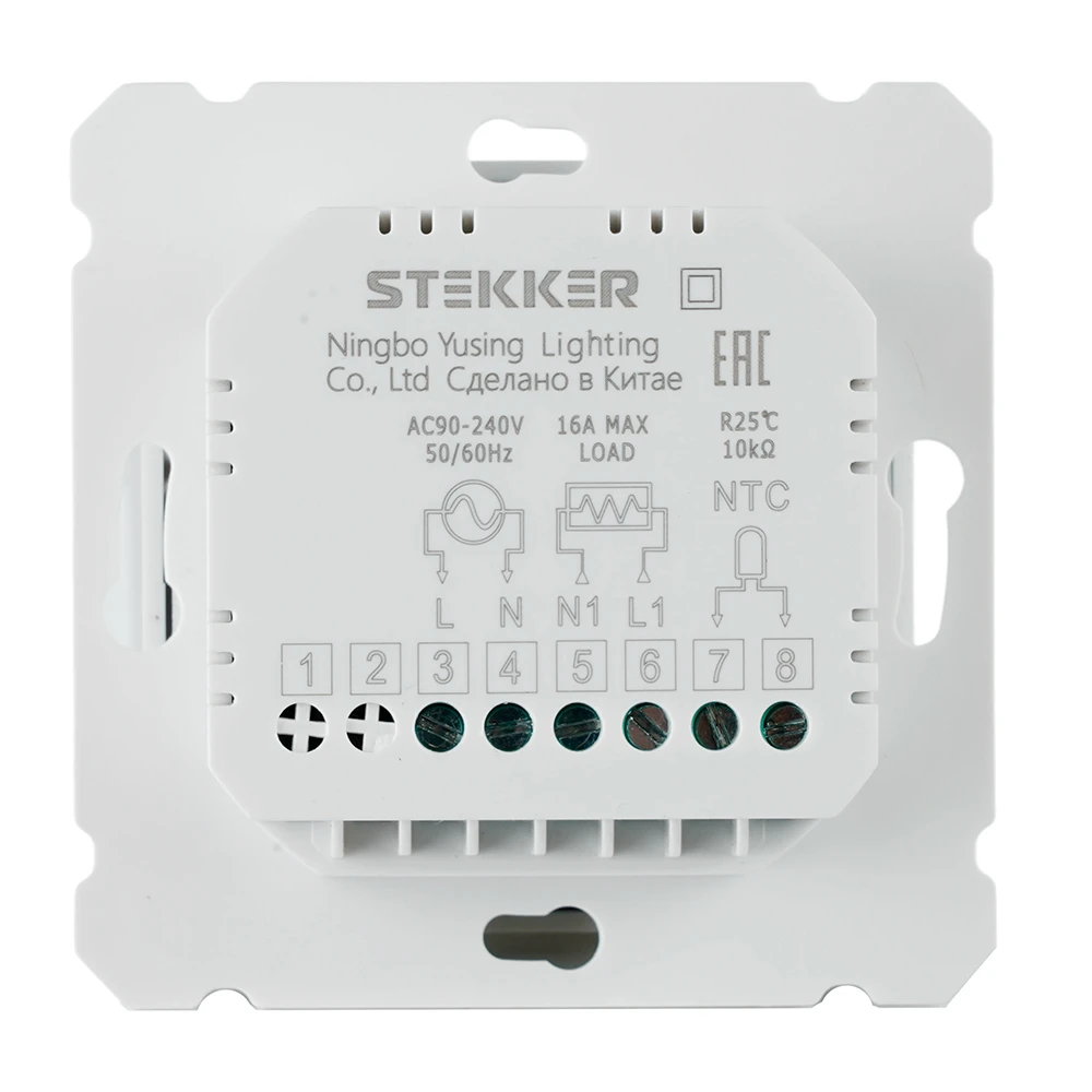 Терморегулятор Wi-Fi (механизм), STEKKER, 250В, 3500Вт, серия Катрин, GLS00-7119-01, белый 50374 4
