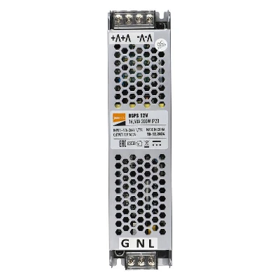 Блок питания для светодиод. ленты BSPS 200Вт 16.5А 12В IP20 метал. JazzWay 5024410