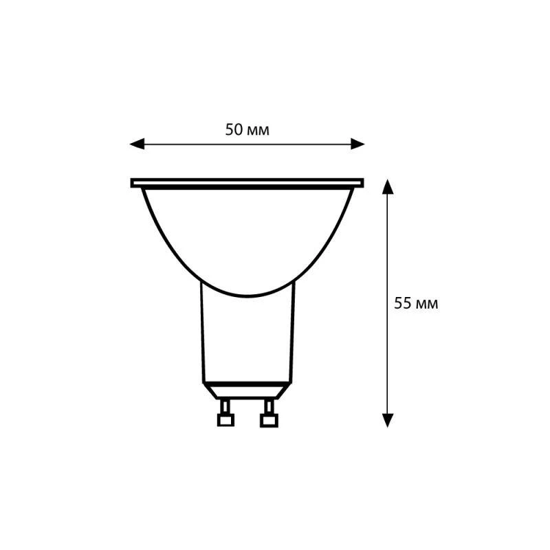 Лампа светодиодная LED5-GU10/830/GU10 5Вт рефлектор матовая 3000К тепл. бел. GU10 405лм 170-265В Camelion 10956 1