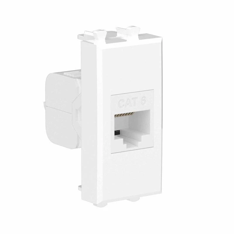 Розетка компьютерная 1мод. Avanti "Белое облако" RJ45 кат.6 без шторок модульная механизм DKC 4400691 1