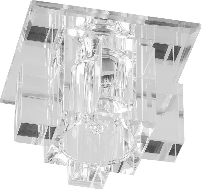 Светильник встраиваемый с разноцветной LED подсветкой Feron 1525 JCD9 прозрачный 27796