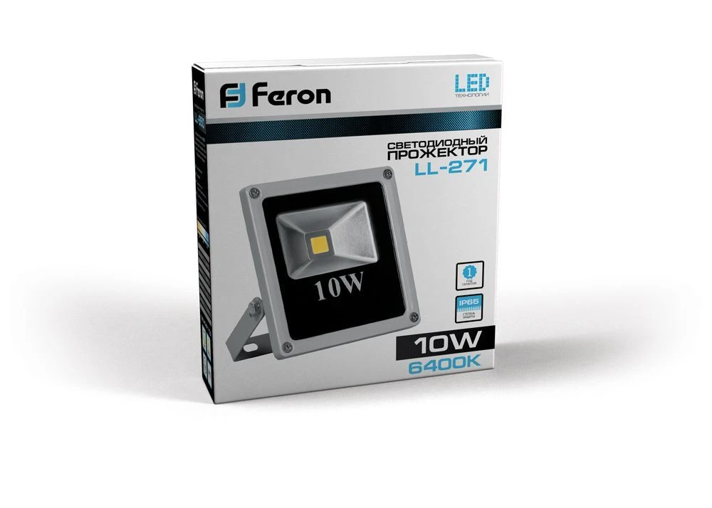 Светодиодный прожектор Feron LL-271 IP66 10W красный 12197 2
