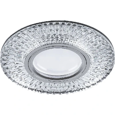 Светильник встраиваемый с LED подсветкой Feron CD943 потолочный MR16 G5.3 прозрачный, хром 32991