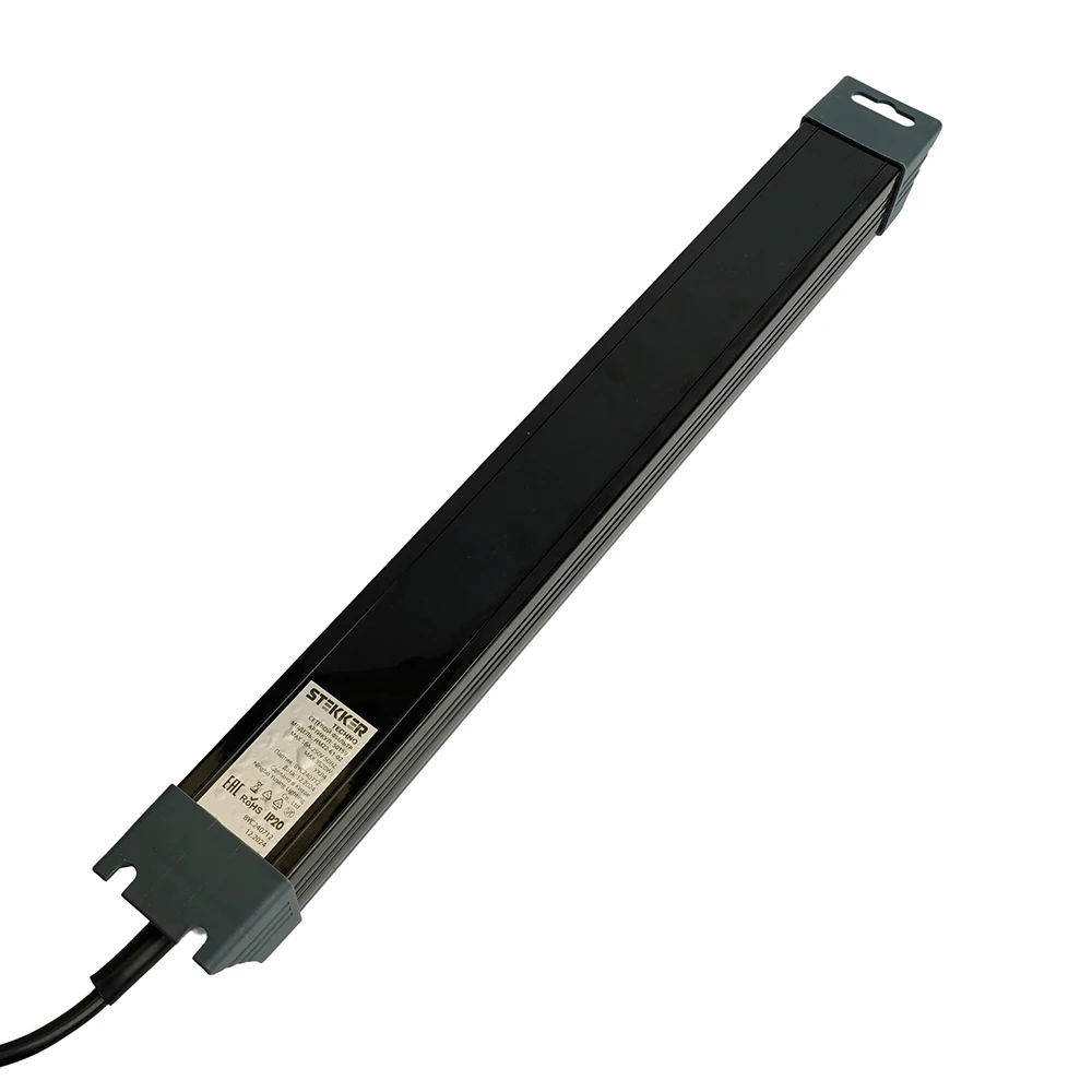 Сетевой фильтр 6-местный с/з STEKKER 3x1мм2, 3 м, 250В, 16А, серия Techno, HM22-61-03, черный 50160 2