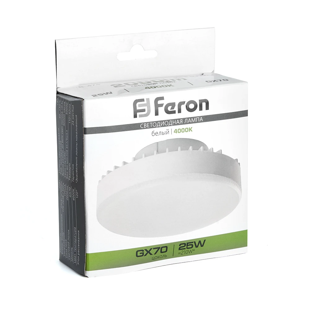 Лампа светодиодная Feron LB-474 GX70 25W 175-265V 4000K 38269 1