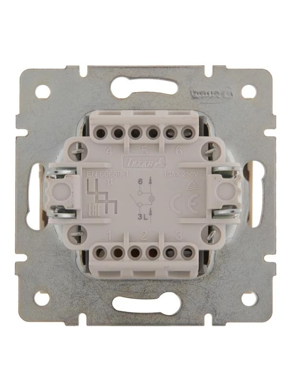 Выключатель 1-кл. СП Rain IP20 с подсветкой механизм крем. LEZARD 703-0388-111 1