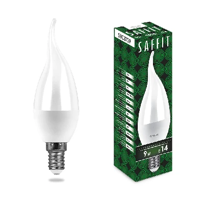 Лампа светодиодная SAFFIT SBC3709 Свеча на ветру E14 9W 230V 4000K 55130