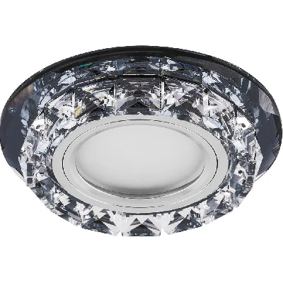 Светильник встраиваемый с белой LED подсветкой Feron CD878 потолочный MR16 G5.3 черный 28822