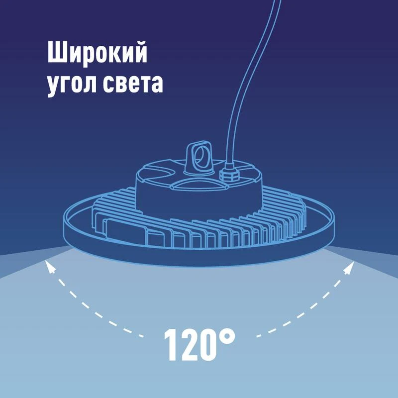 Светильник светодиодный UFO HIgh Bay 200Вт 6500К 174-265В для высоких пролетов КОСМОС KHB120d200W6500K 6