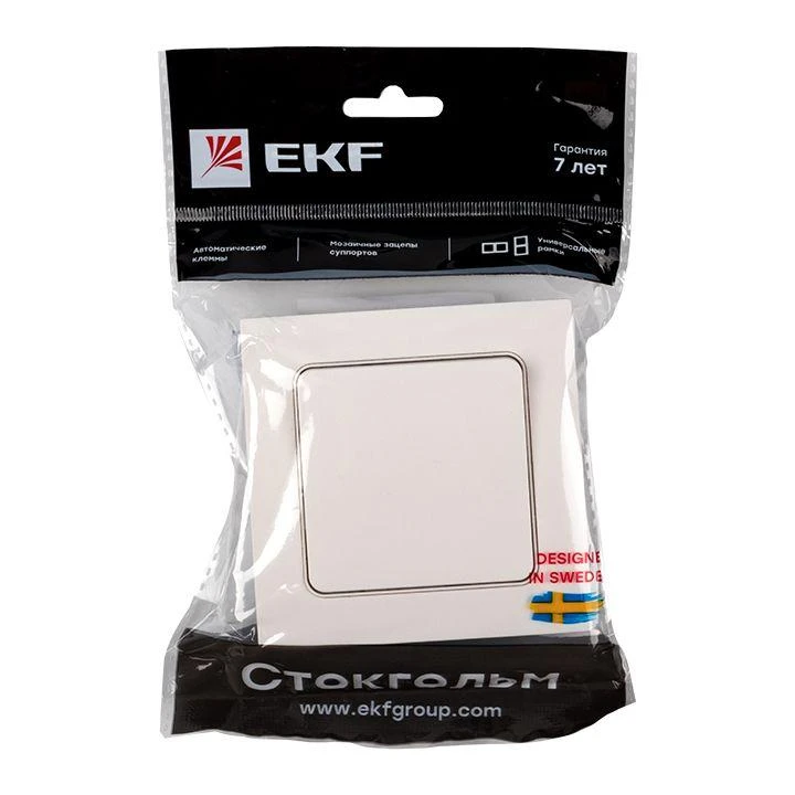 Выключатель 1-кл. Стокгольм 10А бел. PROxima EKF EXV10-021-10 6