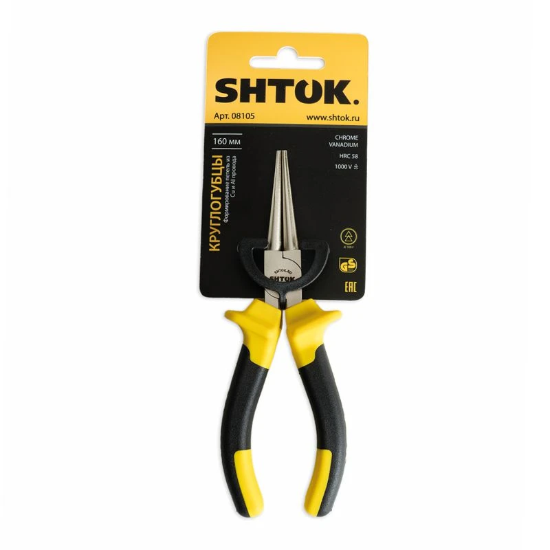 Круглогубцы 1000В 160мм (08105) SHTOK 376275 6