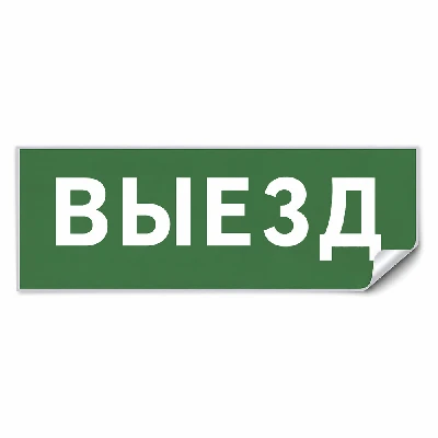 Самоклеящаяся этикетка INFO EL012 ВЫЕЗД 330х120мм 53713