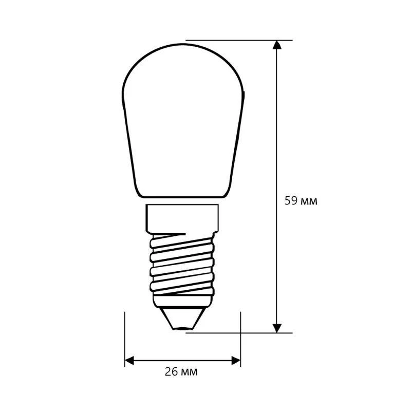 Лампа светодиодная LED2-T26/845/E14 2Вт шар матовая матовая 4500К бел. E14 170лм 220В Camelion 13154 1