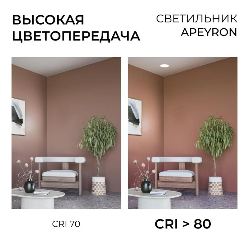 Панель светодиодная встраив. 3 ССT 10Вт 230В/50Гц 800лм 3-4-6.5К IP44 d126х26мм круг Apeyron 06-161 11