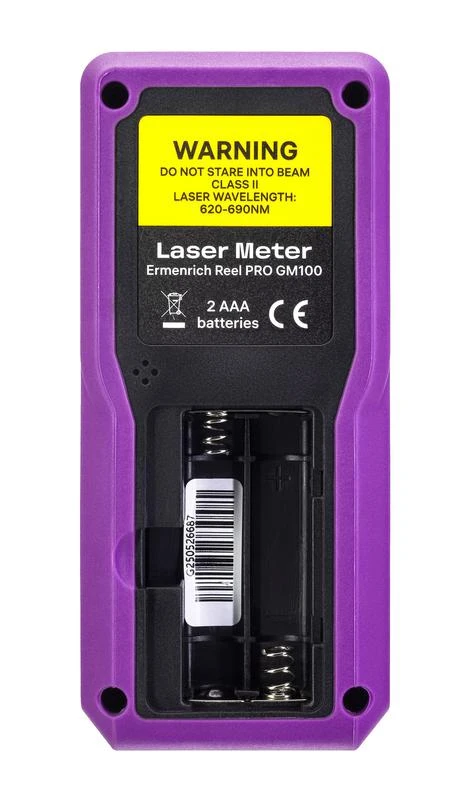 Рулетка лазерная Reel PRO GM100 фиолет. Ermenrich 85313 4