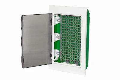 Корпус встраиваемый City9 Box IT 3 ряда 36мод. 2 розетки с прозр. дверцей SE EZ9E312S2FIT