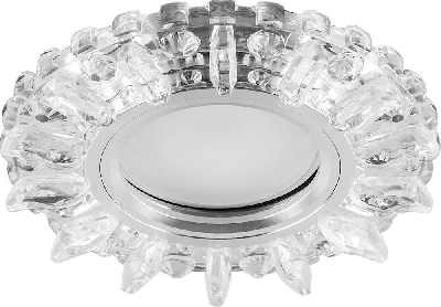 Светильник встраиваемый с белой LED подсветкой Feron CD910 потолочный MR16 G5.3 прозрачный 28893