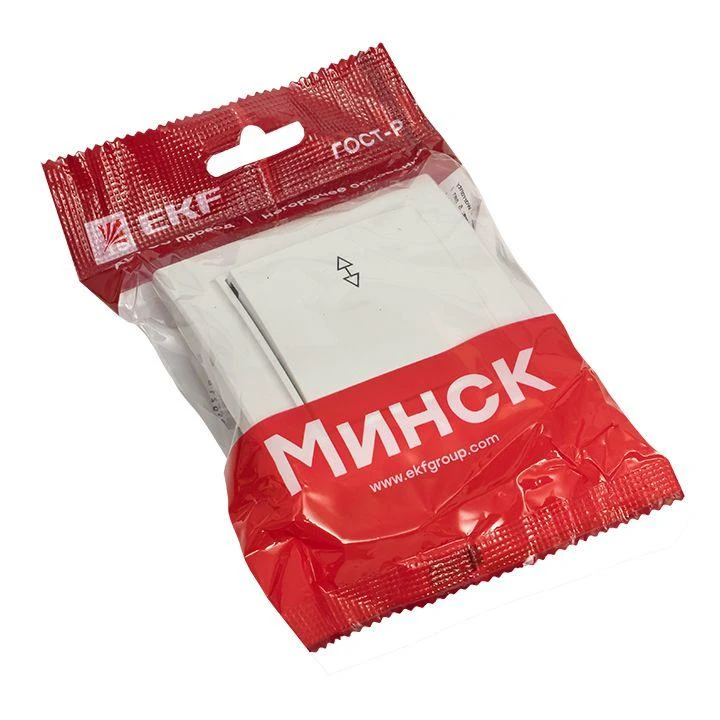 Переключатель проходной 1-кл. СП Минск 10А IP20 бел. Basic EKF ERV10-025-10 3