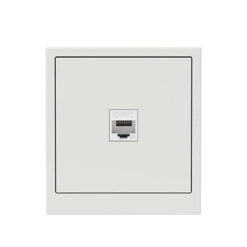 Розетка компьютерная 1-м KANT RJ45 кат.6A без шторки бел. песок DKC 7010673 5