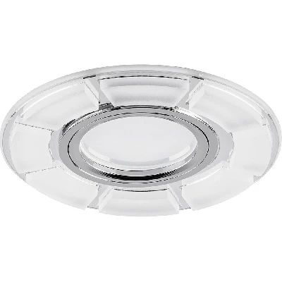 Светильник встраиваемый с LED подсветкой Feron CD993 потолочный MR16 G5.3 белый матовый, хром 40507