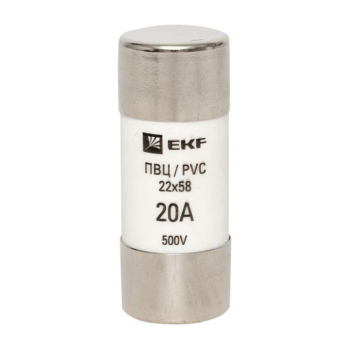 Вставка плавкая цилиндрическая ПВЦ 22х58 20А EKF pvc-22x58-20 1