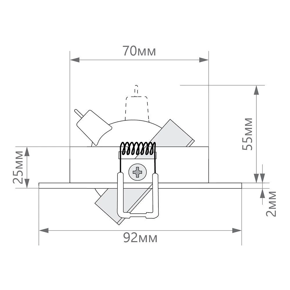 Светильник встраиваемый Feron DL2811 потолочный MR16 G5.3 хром 32645 1